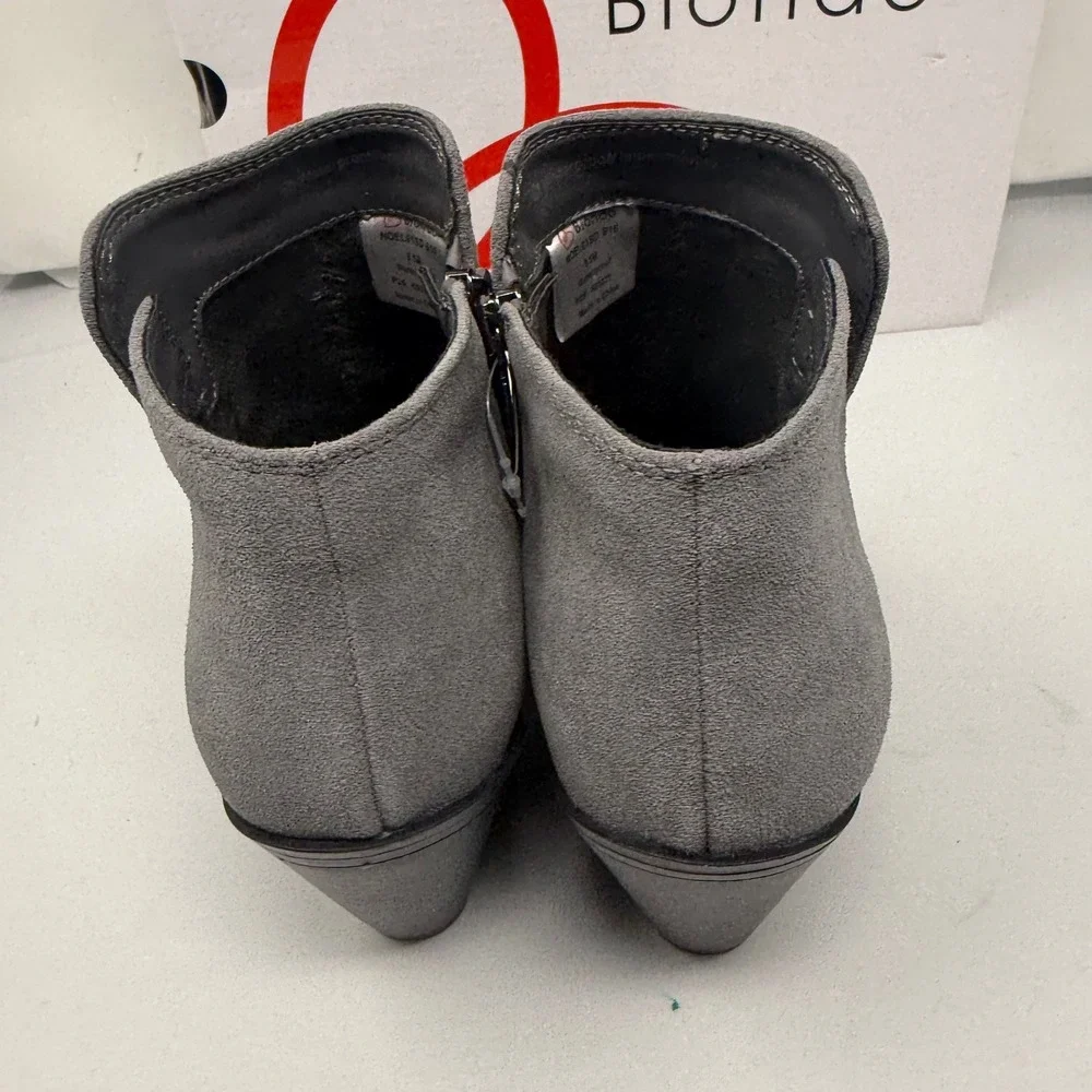 Blondo Noel Grey Suede Waterproof Ankle Boots Womens 8.5 M NOEL01SD 615